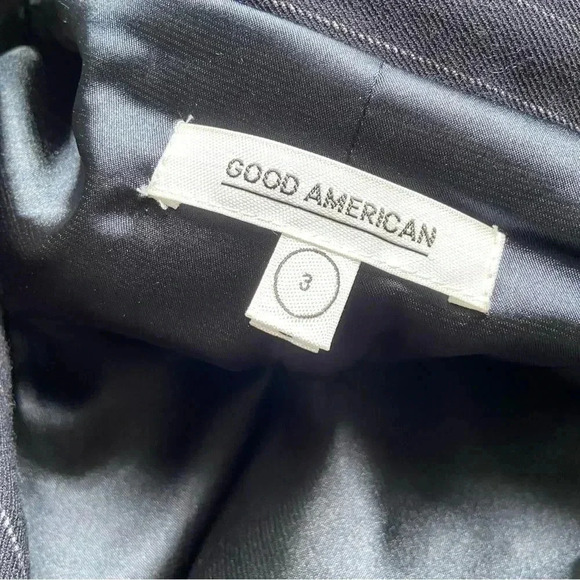 NWT Good American Pinstripe Waisted Blazer Jacket size 3 or Large - Picture 5 of 9